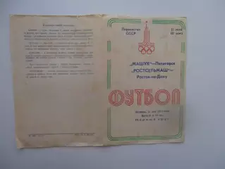 Машук Пятигорск-Ростсельмаш Ростов-на-Дону 25 мая 1979
