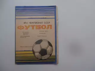 Ростсельмаш Ростов-на-Дону-Факел Воронеж 26 октября 1986