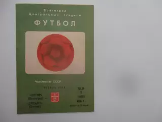 Ротор Волгоград-Динамо Батуми 12 ноября 1986 закрытие сезона