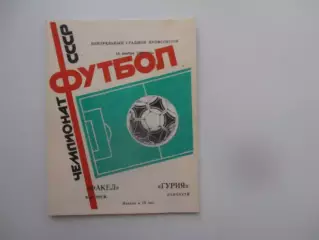 Факел Воронеж-Гурия Ланчхути 15 ноября 1986 закрытие сезона