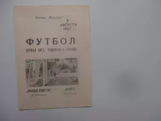 Крылья Советов Куйбышев-Факел Воронеж 8 августа 1987