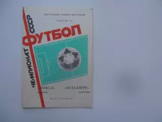 Факел Воронеж-Металлург Запорожье 29 июня 1987