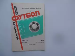 Факел Воронеж-СКА Ростов-на-Дону 5 сентября 1987