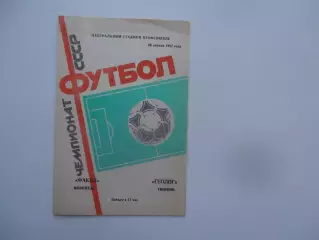 Факел Воронеж-Геолог Тюмень 26 апреля 1987