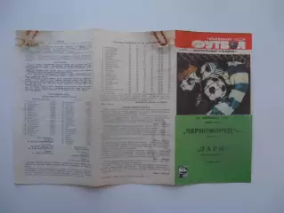 Черноморец Одесса-Заря Ворошиловград 17 октября 1987