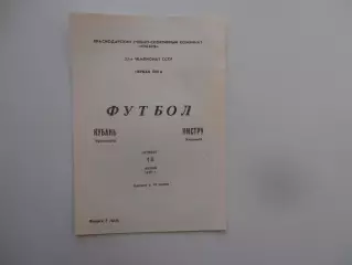 Кубань Краснодар-Нистру Кишинев 14 июня 1990