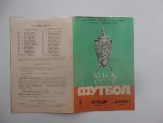 Торпедо Москва-Шахтер Донецк 1986 кубок СССР финал