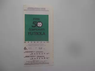 Даугава Рига-Нистру Кишинев 1987 кубок СССР
