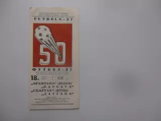 Даугава Рига-Спартак Москва 1987 кубок СССР