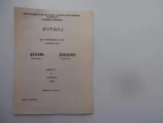 Кубань Краснодар-Динамо Ставрополь 28 октября 1989 закрытие сезона