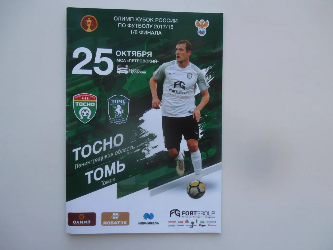 Тосно Ленинградская область-Томь Томск 25 октября 2017 кубок России