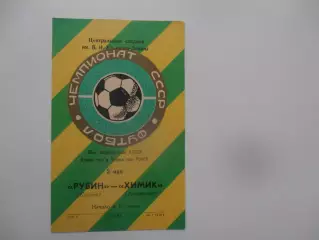 Рубин Казань-Химик Дзержинск 2 мая 1980 открытие сезона