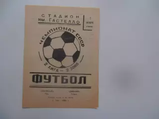 Гастелло Уфа-Динамо Киров 7 октября 1980
