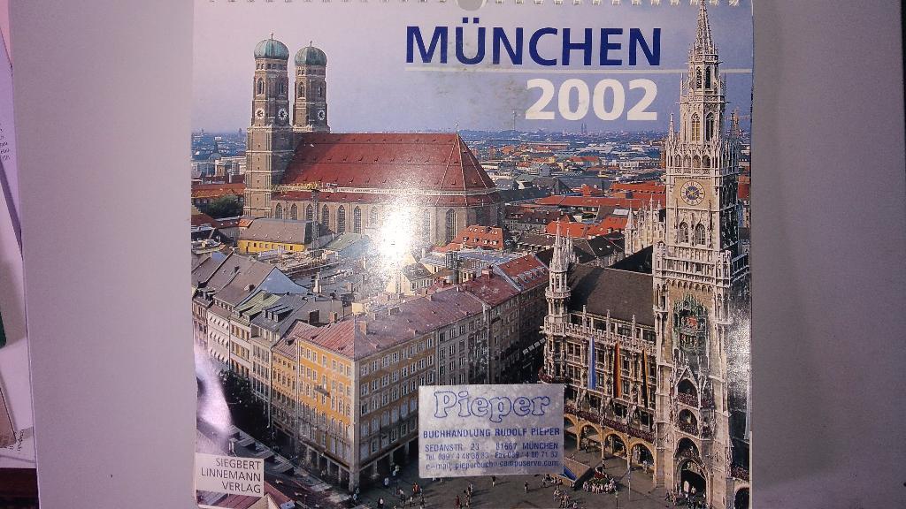 Календарь настенный перекидной Мюнхен-2002