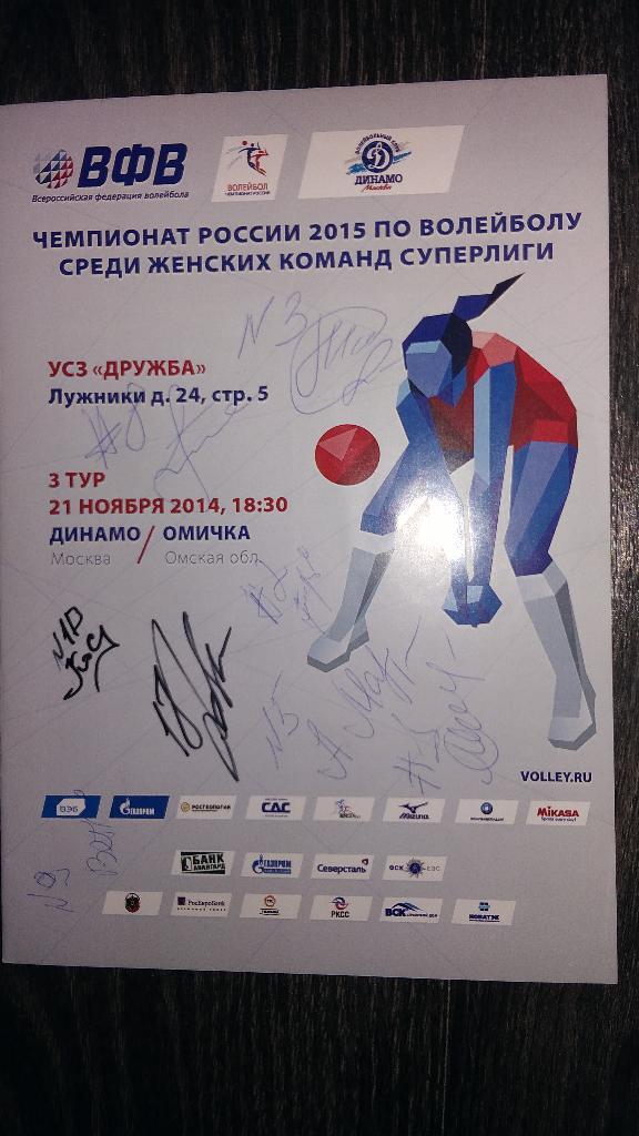 Волейбол. ДИНАМО (Москва) - ОМИЧКА (Омская область) 21 ноября 2014 года