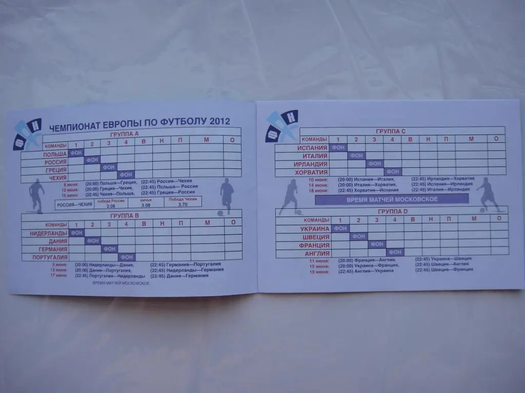 Путеводитель-таблица EURO 2012 1