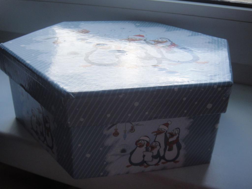 Набор ёлочных шаров (пенопласт)ПИНГВИНЫ7 штук в подарочной коробке 2