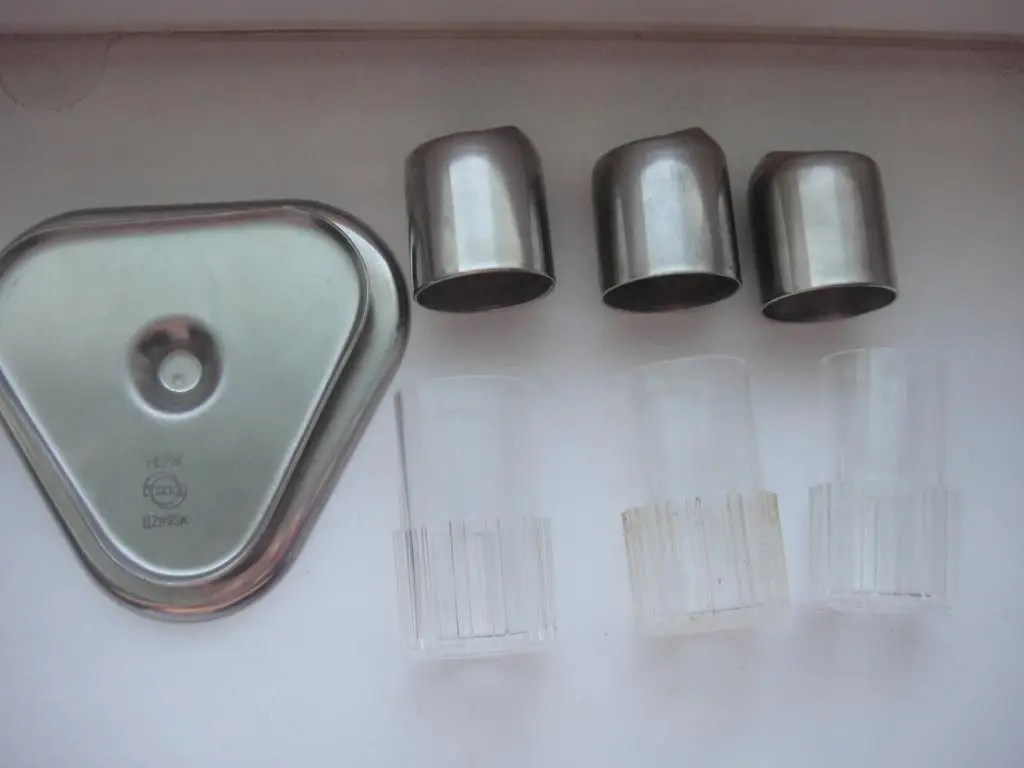 Набор для специй солонка СССР НЗЛ, цена 2 р. 95 коп., нерж. 4