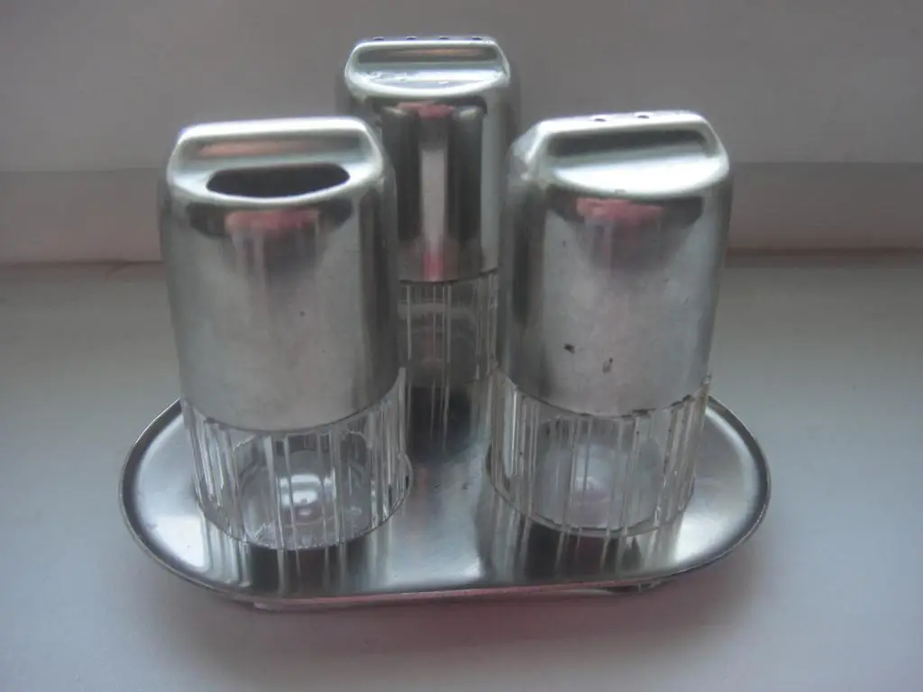 Набор для специй солонка СССР НЗЛ, цена 2 р. 95 коп., нерж. 7