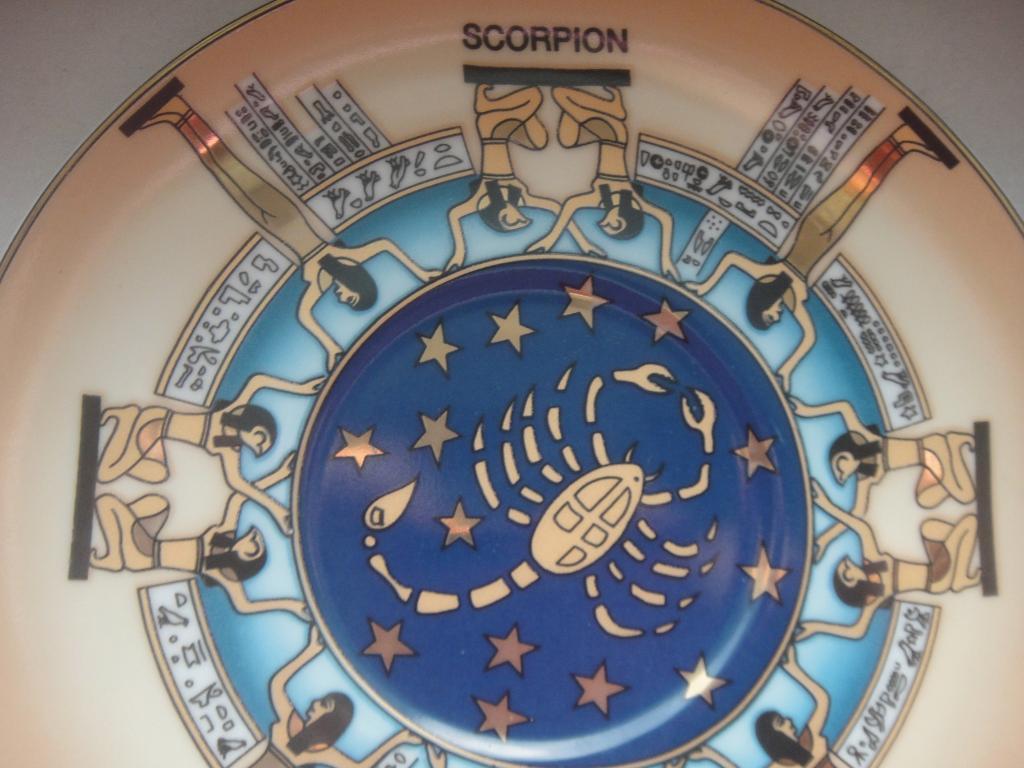 Тарелка декоративная знаки Зодиака СКОРПИОН SCORPION 24-10 - 22-11 2