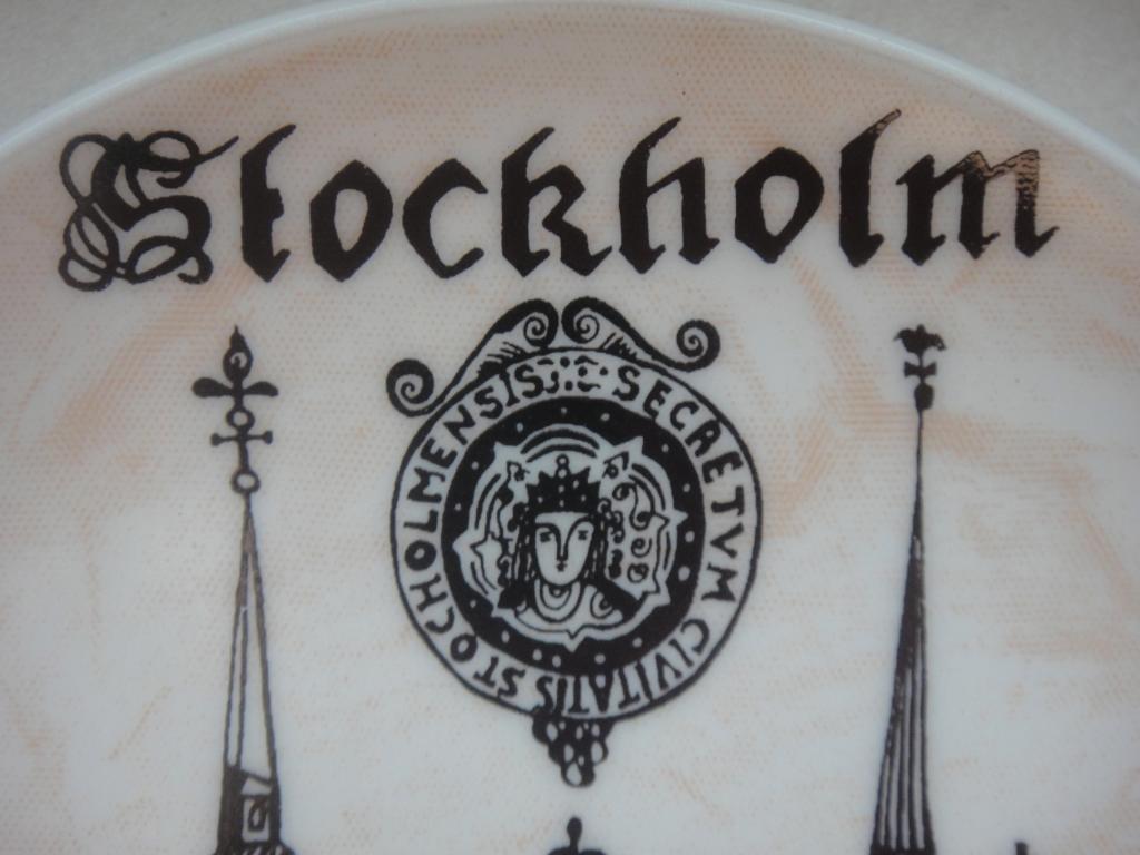Тарелка маленькая декоративная СТОКГОЛЬМ Швеция Stockholm Sweden 2