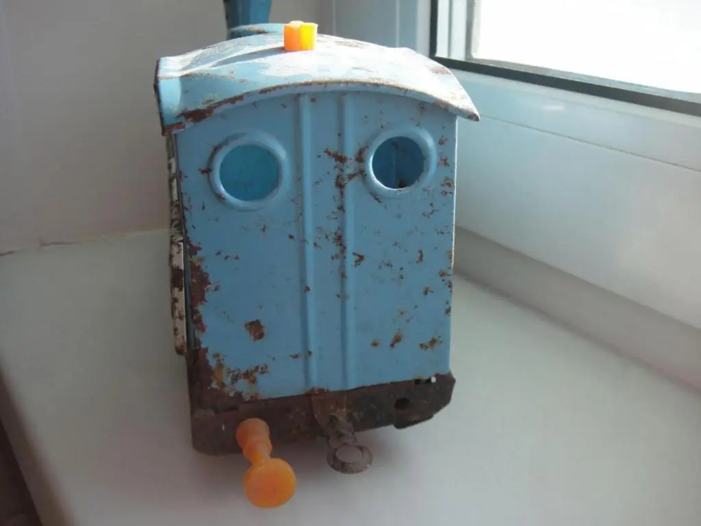 Паровоз СССР, заводной, жесть, клеймо 4