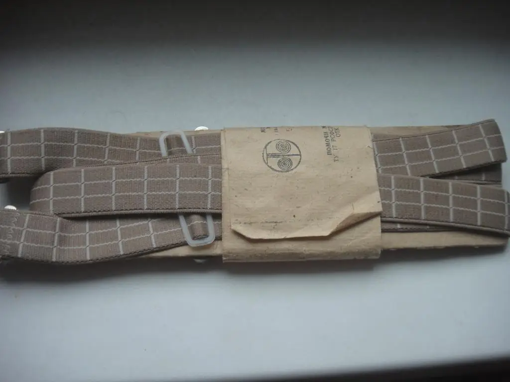Винтажные подтяжки помочи мужские 1984 г, новые в упаковке 3