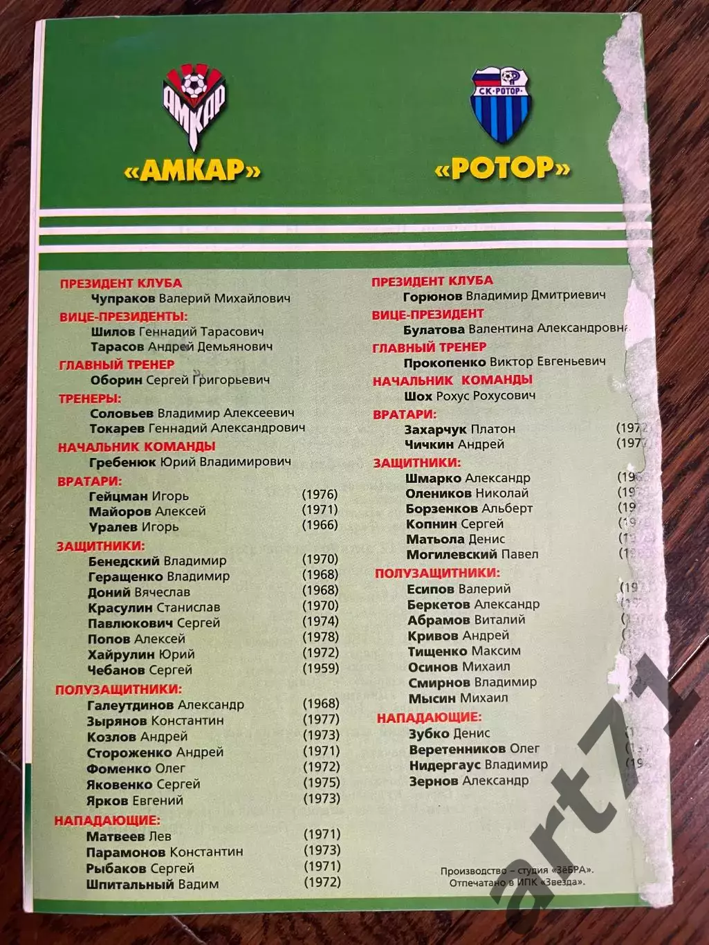 Амкар Пермь - Ротор Волгоград 1999 кубок России 1