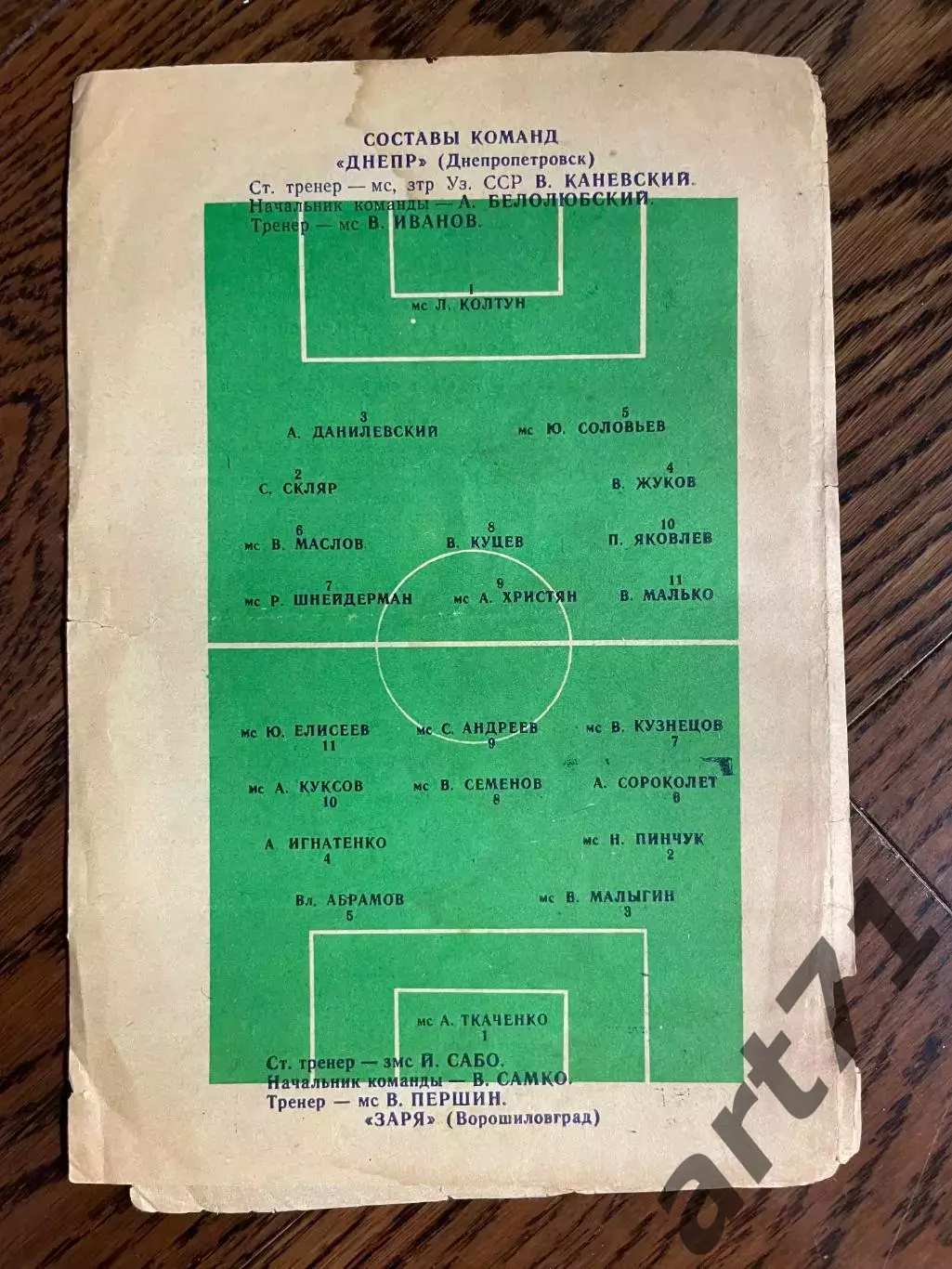 Заря Ворошиловграл - Днепр Днепропетровск 1977 2