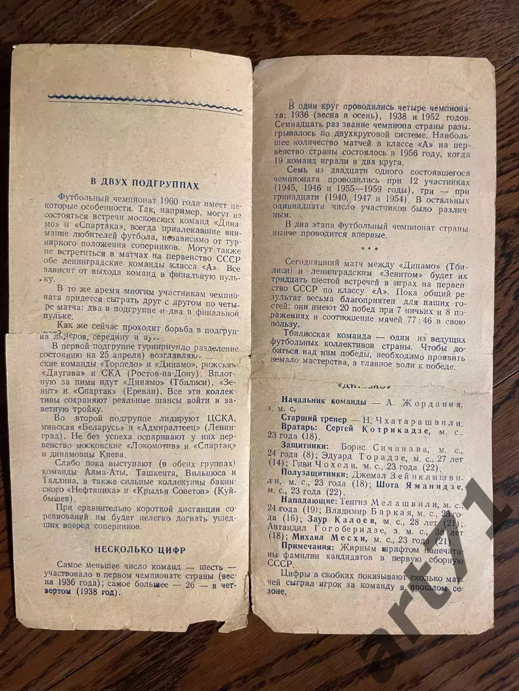 Зенит Ленинград - Динамо Тбилиси 03.05.1960 1