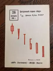 Амур Благовещенск - Звезда Иркутск 1989 Кубок РСФСР