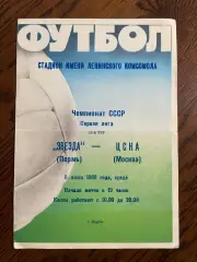Звезда Пермь - ЦСКА Москва - 1988