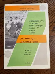 Спартак Орел - Авангард Курск 1988