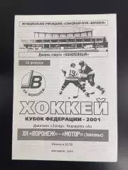 ХК Воронеж - Мотор Заволжье 28.02. 2001