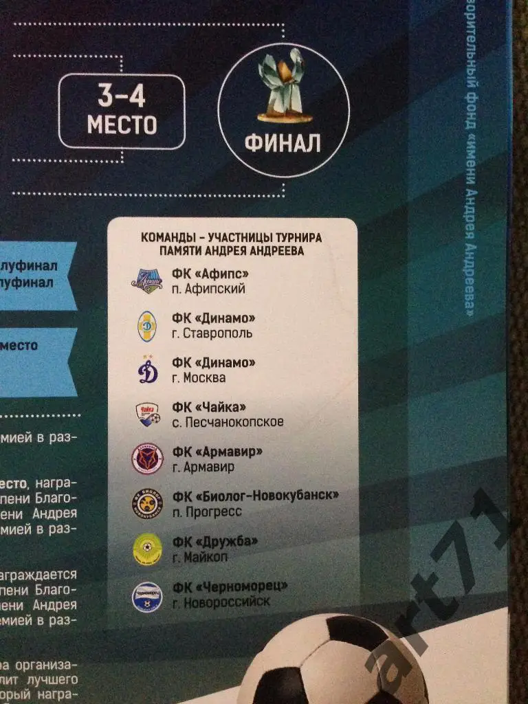 5-й ежегодный турнир памяти Андрея Андреева-2017 1