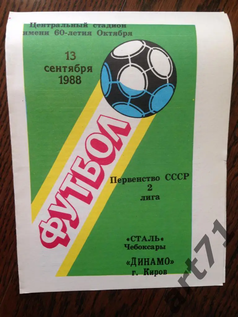 Сталь Чебоксары - Динамо Киров 1988