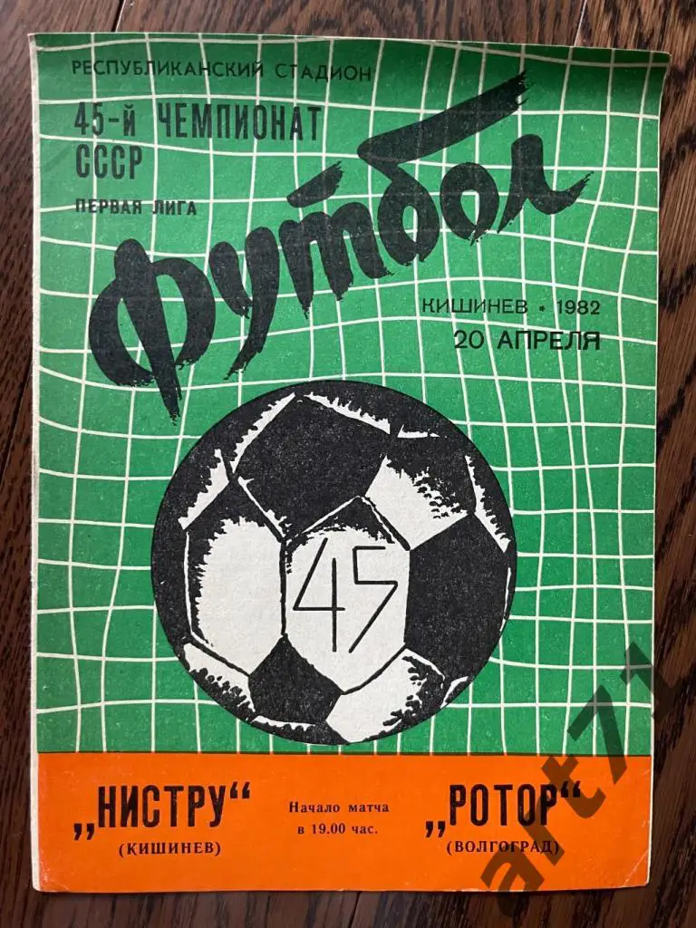 Нистру Кишинев - Ротор Волгоград 1982