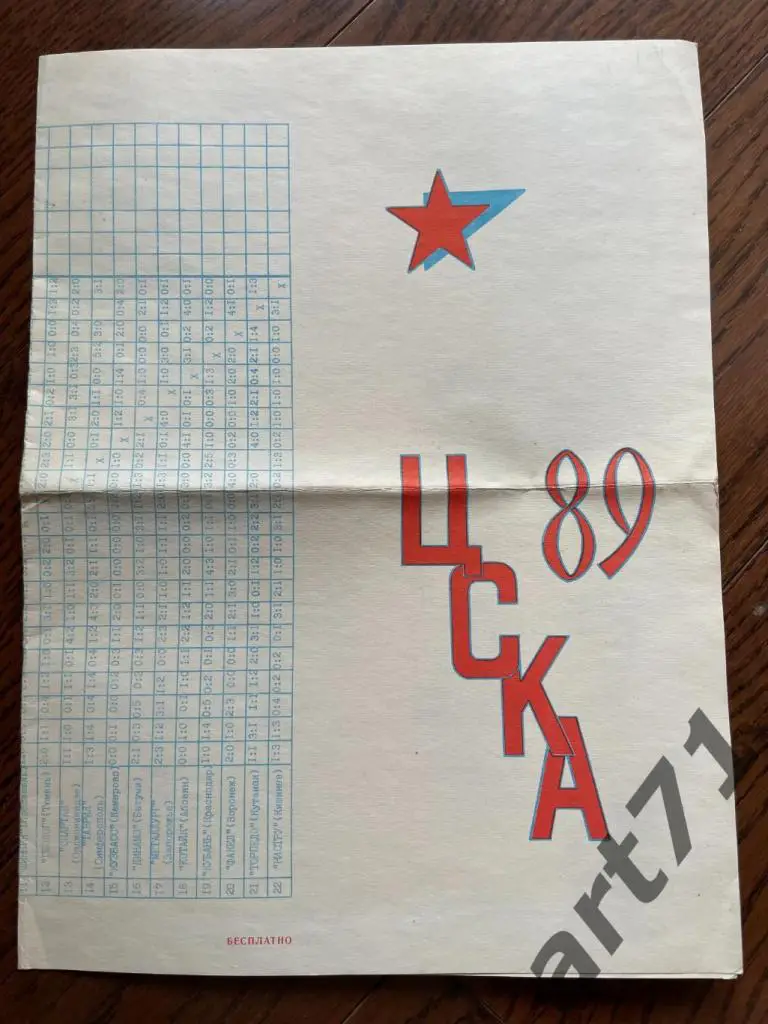 Фотобуклет. ЦСКА Москва 1989