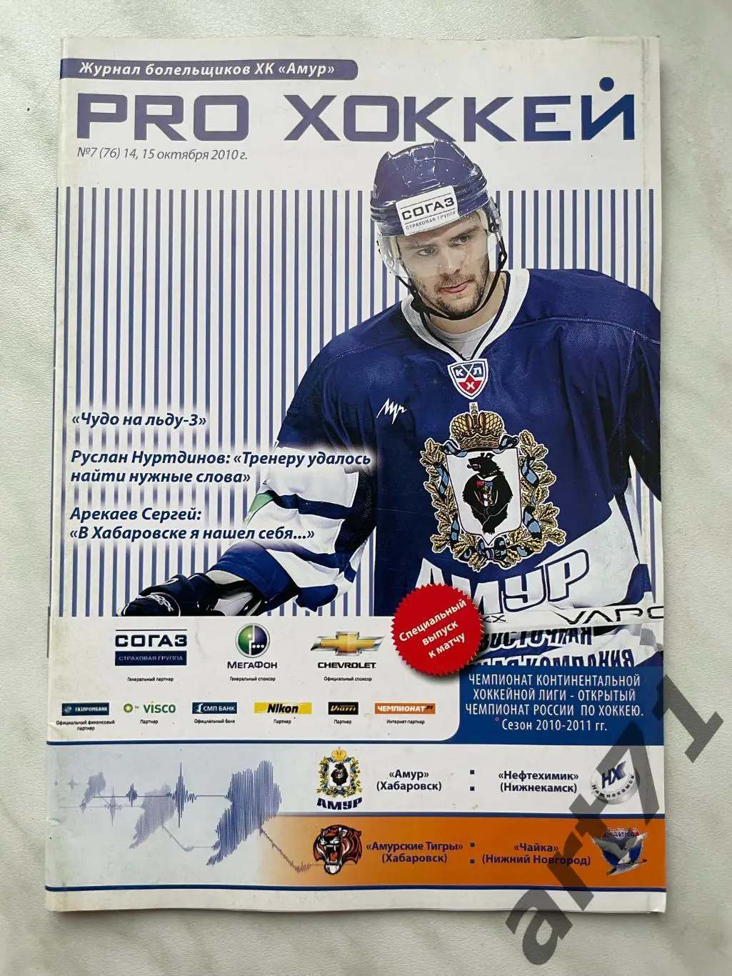 Амур/Амурские Тигры Хабаровск - Нефтехимик Нижнекамск/Чайка Нижний Новгород 2010