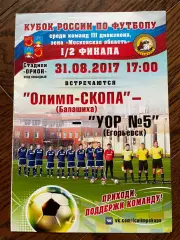 Олимп-Скопа Балашиха - УОР №5 Егорьевск 2017 кубок России КФК