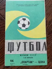 Спартак Москва - ЦСКА 1985 кубок СССР Редкая обложка!!