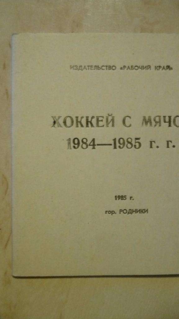 Родники 84/85 хоккей с мячом