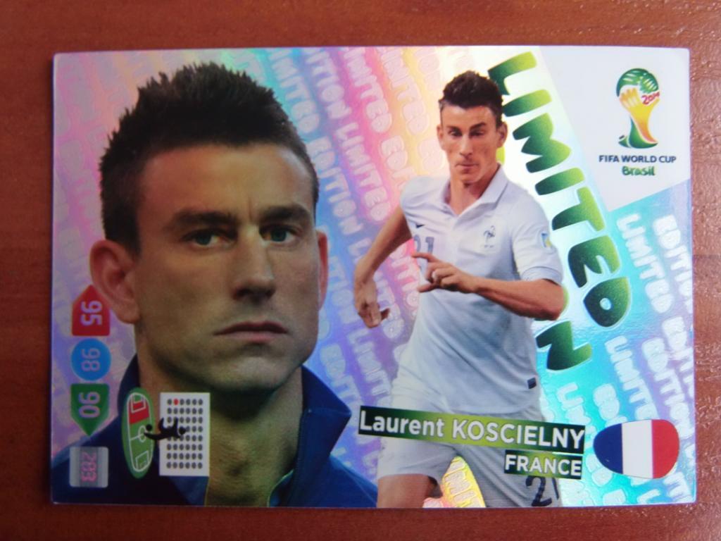 Limited Edition Laurent Koscielny Panini WorldCup 2014