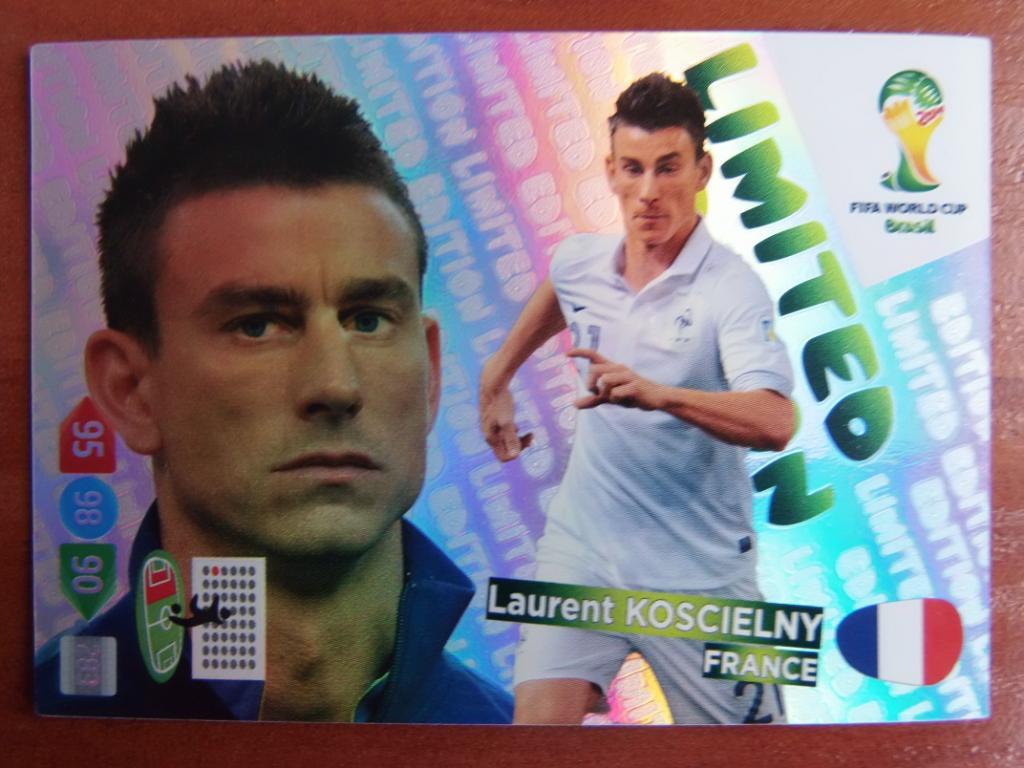 Limited Edition Laurent Koscielny Panini WorldCup 2014 1