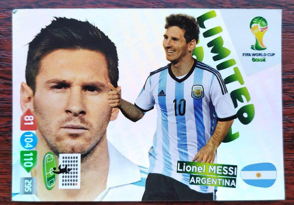 Limited Edition Lionel Messi Panini WorldCup 2014