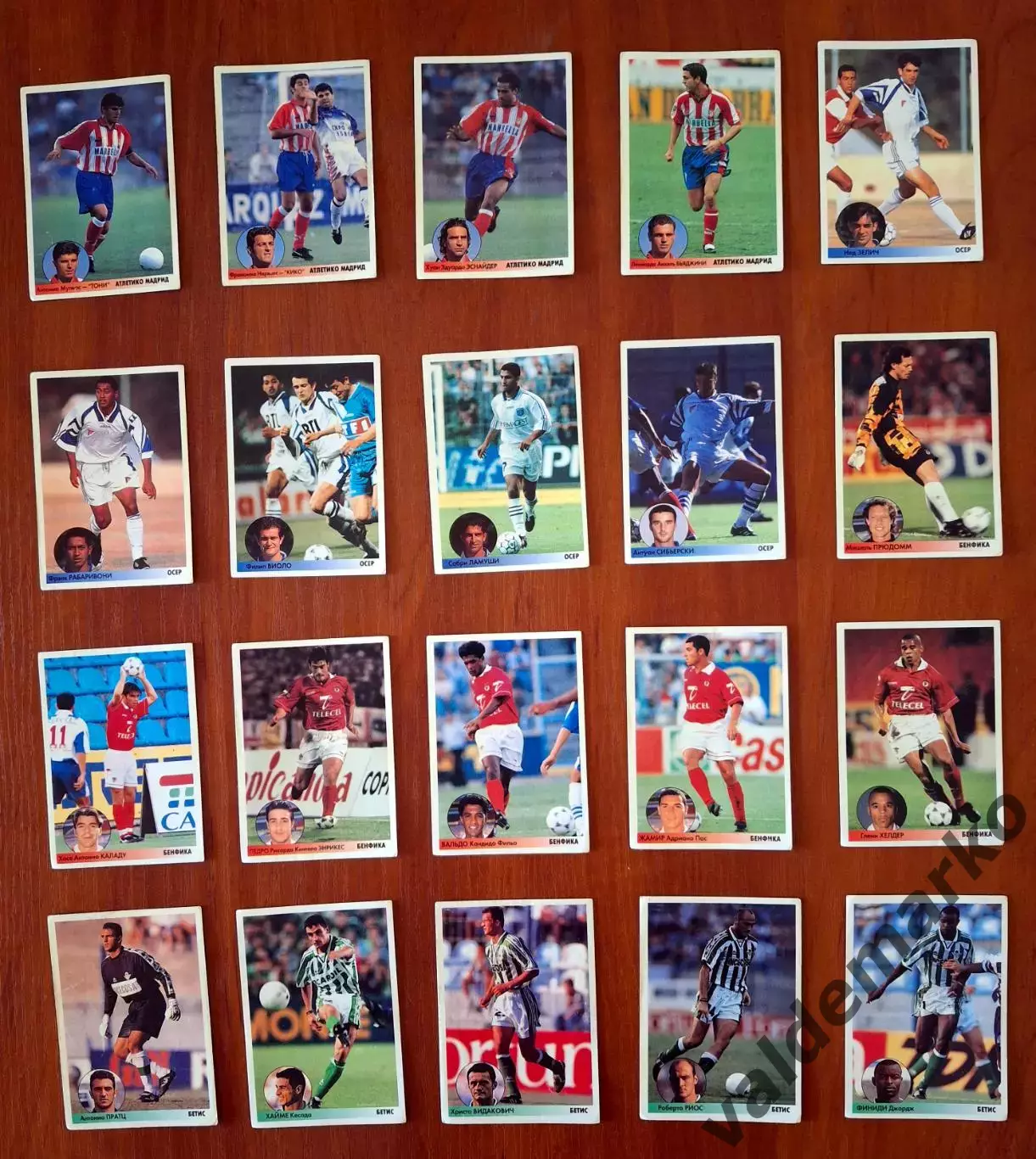 PANINI Звезды Европейского Футбола 1997 поштучно