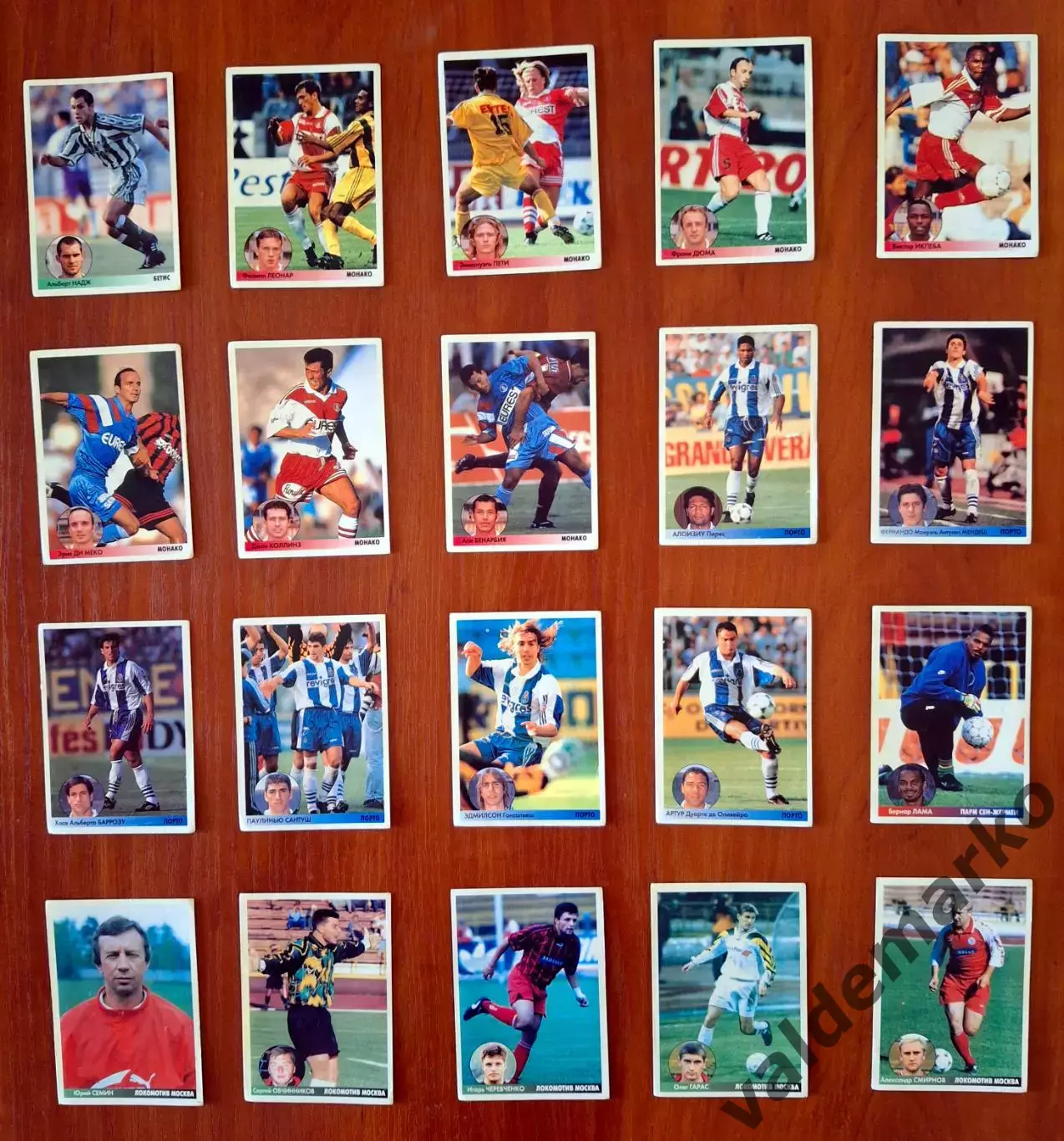 PANINI Звезды Европейского Футбола 1997 поштучно 2