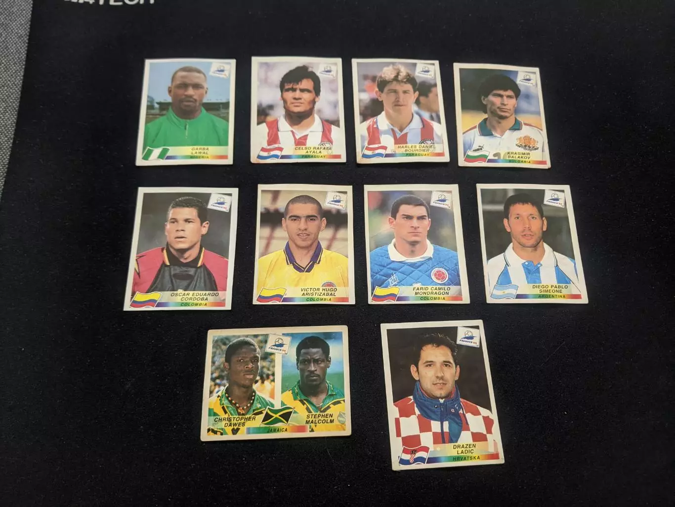 World cup 1998 .Чемпіонат світу 1998 . 10 наклейок різні