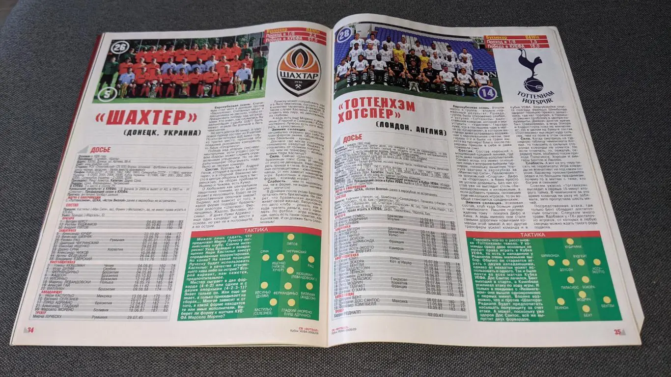 Журнал футбол 2008-2009 рік Спецвипуск 1