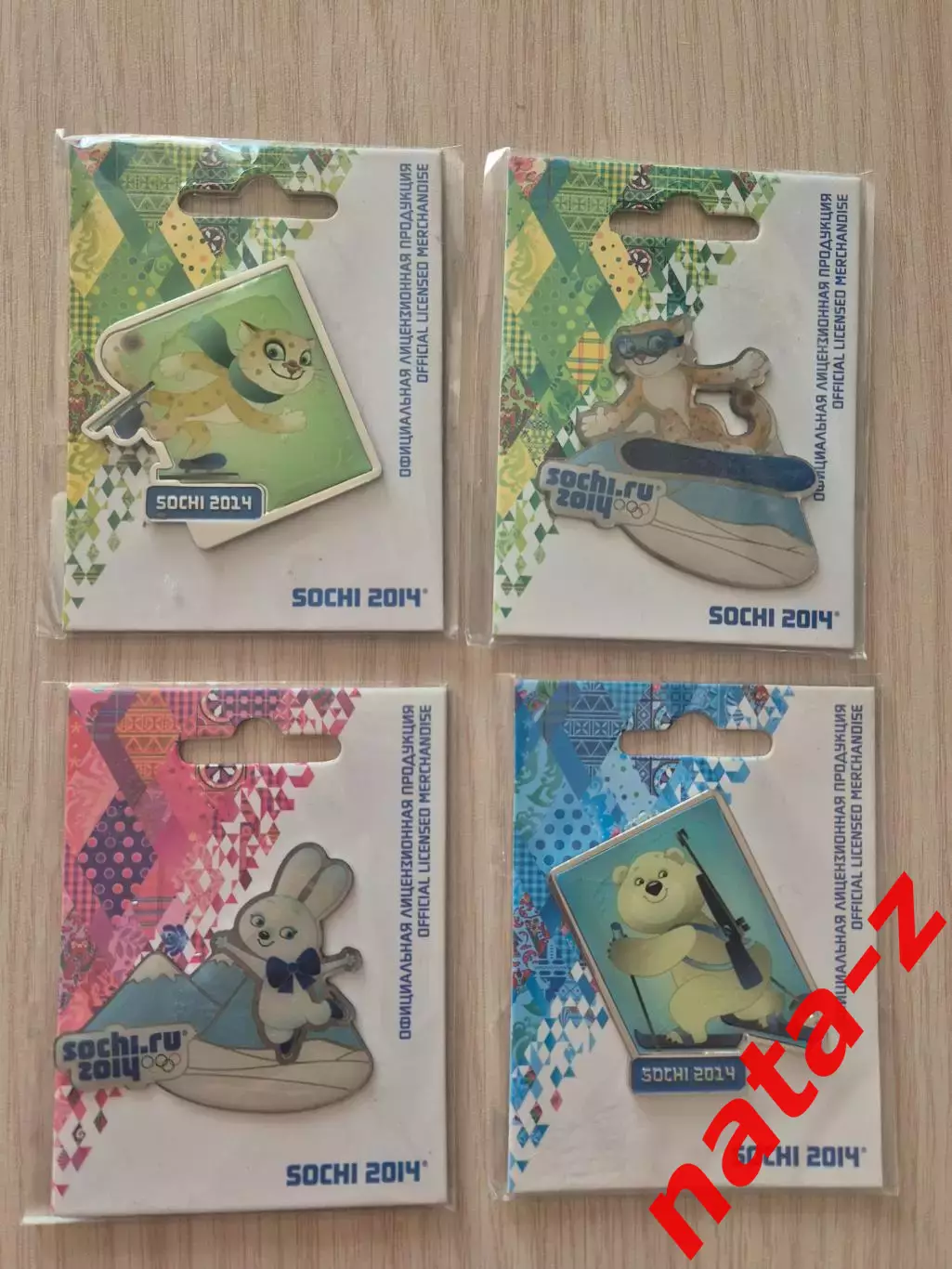 Сочи 2014 магниты 4 шт. Талисманы.